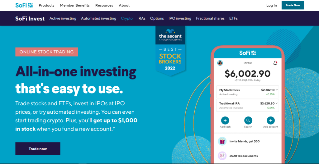 Sofi Invest - Online Stock Brokers